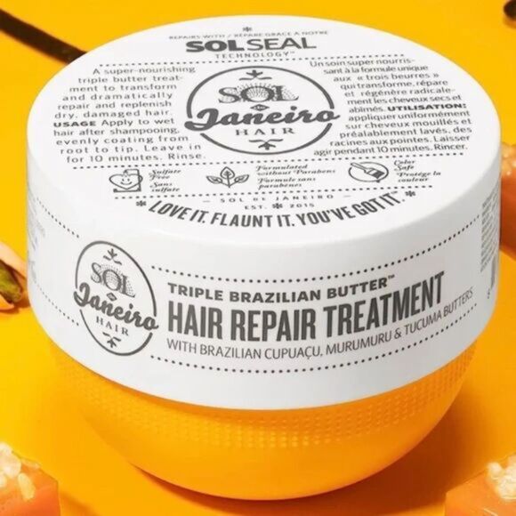 Sol de Janeiro Triple Brazilian Butter Hair Repair Treatment 8 oz Mask (1317) - Picture 1 of 9
